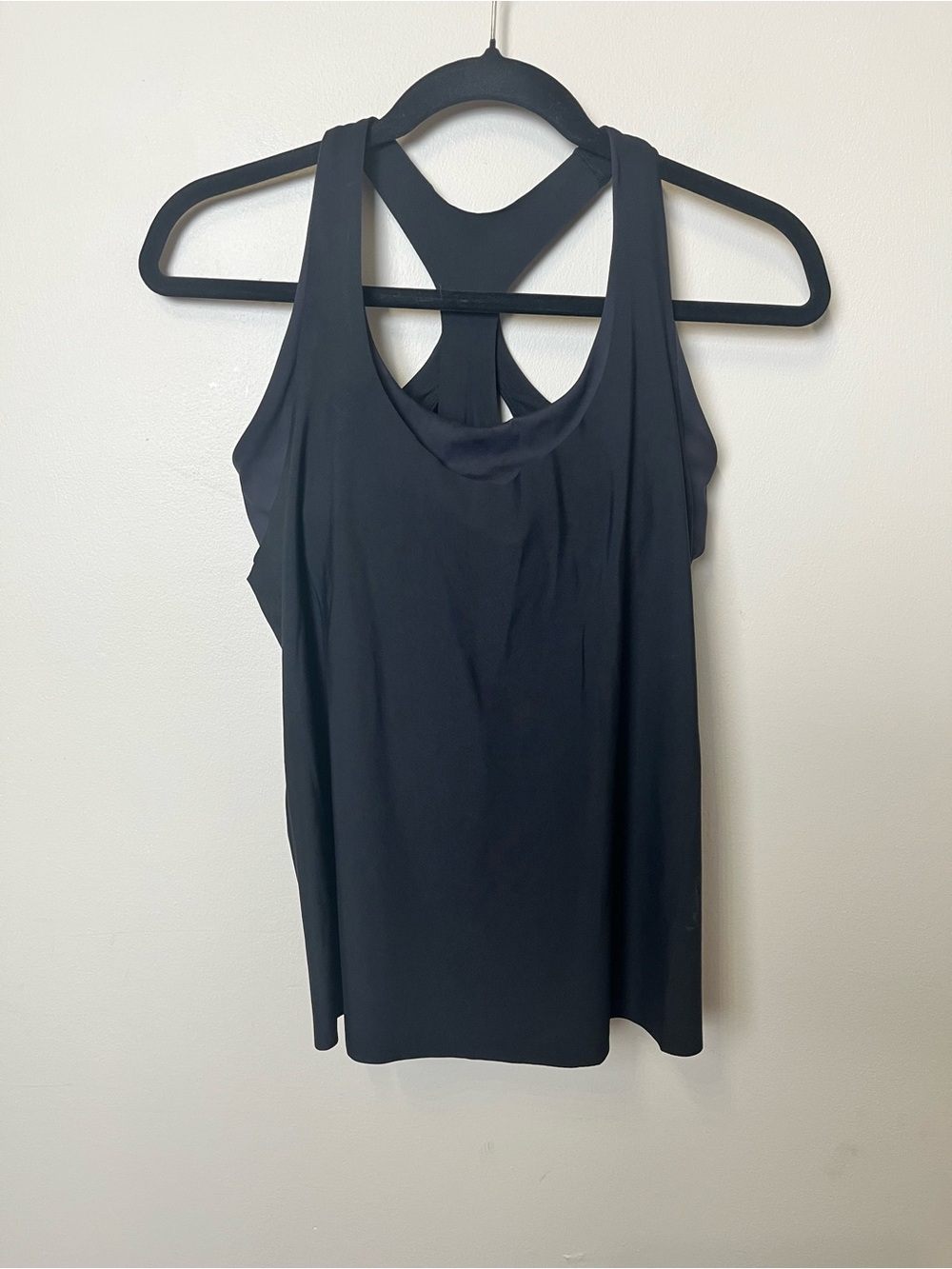 Athleta 2 in 1 Ultimate Support Black Racerback Tank Top